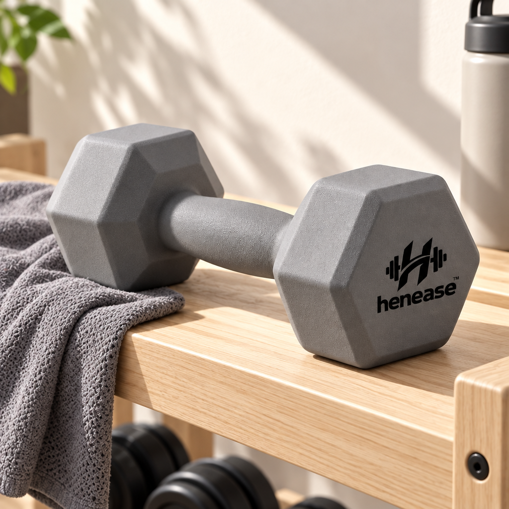 henease™ Matte Hex-Coated Dumbbell